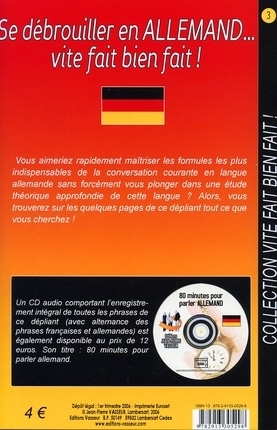 Couverture du livre « Se debrouiller en allemand... vite fait bien fait ! »
