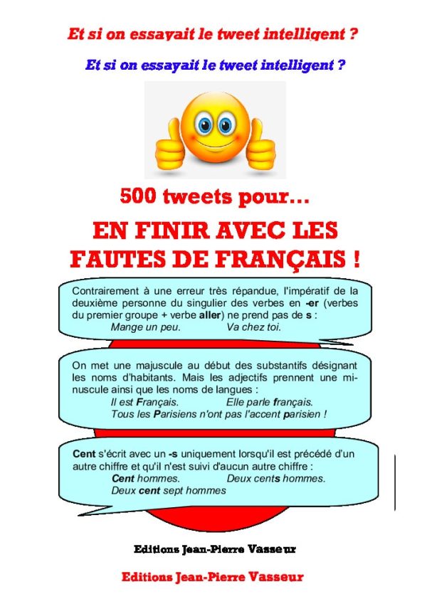 Couverture du livre « En finir avec les fautes de français... en 500 tweets ! »