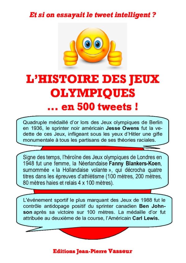 Couverture du livre « L'histoire des Jeux Olympiques ... en 500 tweets ! »