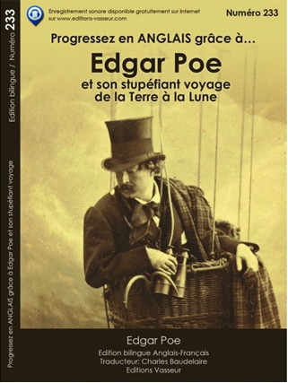 Couverture du livre « Progressez en ANGLAIS grâce à…EDGAR POE et son STUPÉFIANT VOYAGE DE LA TERRE À LA LUNE »