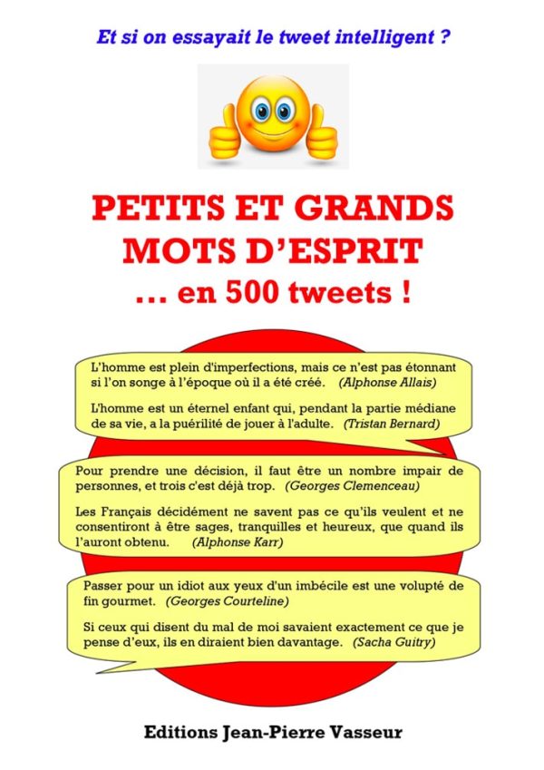 Couverture du livre « Petits et grands mots d'esprit... en 500 tweets ! »